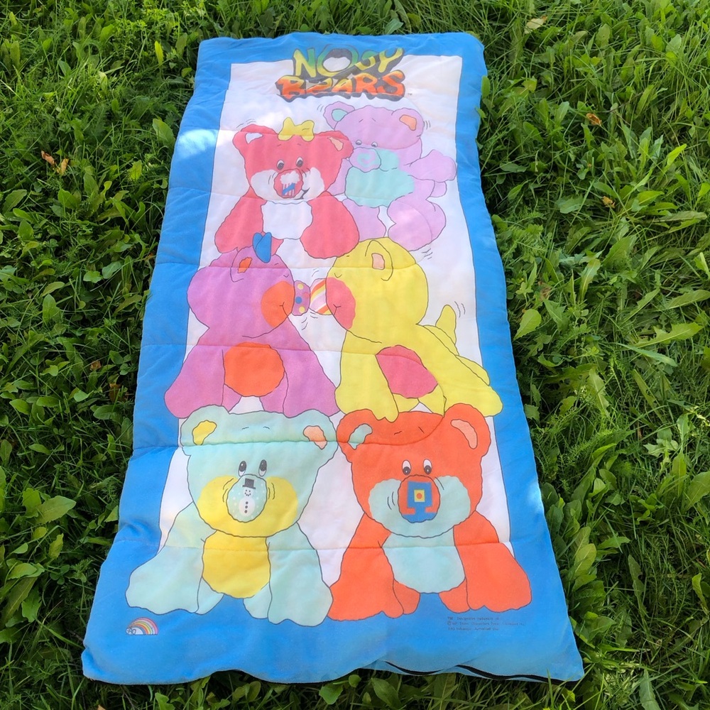 Nosy Bears ©️1987 Sleeping bag 1980’s kid Collectible Retro Nostalgic ‘80s toy❤️